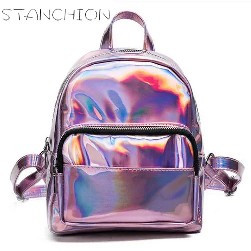 Женский рюкзак с лазерным принтом школьная сумка для девочек женский из