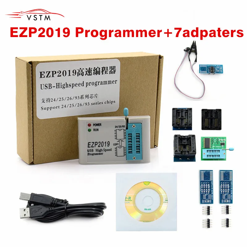 Высокоскоростной USB программатор EZP 2019 EZP2019 с 12 разъемами Поддержка 24 25 26 93 EEPROM