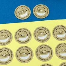 60 шт Счастливого рождества декор самоклеющиеся сделки дтикер