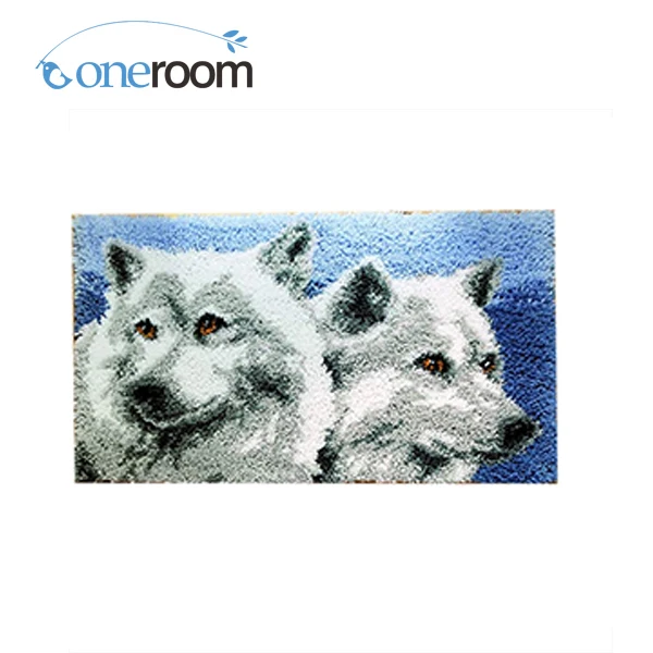 

ZD570 комплект из двух волчьих крючков для творчества, необработанная вязальная пряжа, коврик с защелкой, набор напольных ковровых покрытий