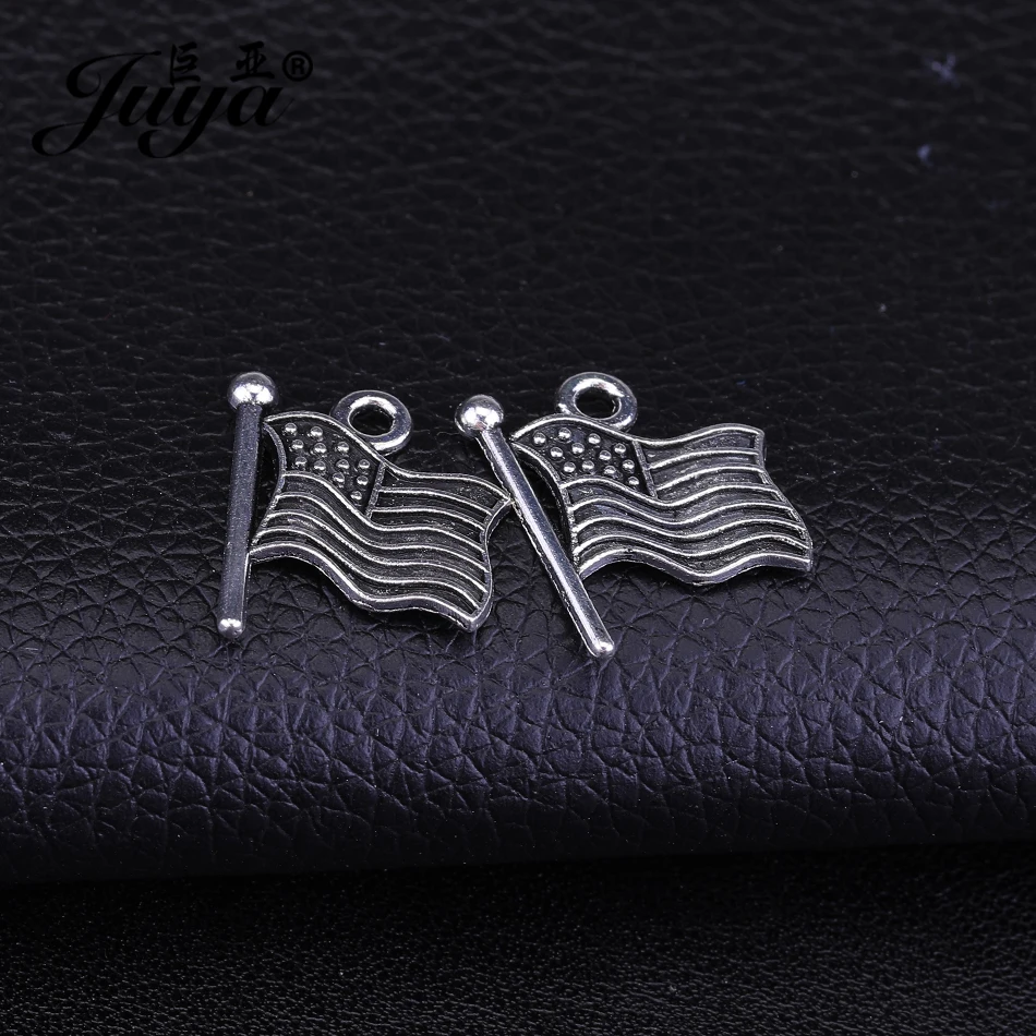 ЖУЯ Дешевый браслет-ожерелье из Китая, ручная работа, ремесла, поставщики, 19x15 мм, 30 шт./лот, вымпел флаг винтажные подвески-шармы AO0474.