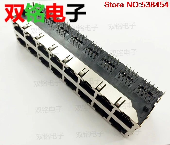 RJ45 гнездо сетевой соединитель 59-2x8-8P8C шрапнель с шрапнель 90 градусов горизонтальный изгиб вставка 16