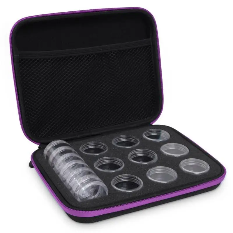 Purple 15 15/48 слотов алмазная живопись обечайки украшения для ногтей крестиком чехол держатель для дома со стразами для хранения Организатор сумка - Цвет: Purple 15