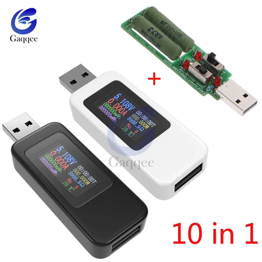 10 в 1 QC2.0 QC3.0 DC USB Тестер измеритель напряжения тока измеритель времени вольтметр цифровой амперметр монитор Индикатор питания зарядное устройство 4-30 в