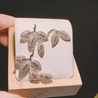 be 8 new fashion style leaf design exquisite dangle earrings for girls party accessories birthday gifts drop pendientes e860