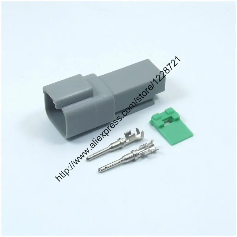 Комплект 2-контактных гнездовых разъемов комплект из штекерного разъема DT04-2P в