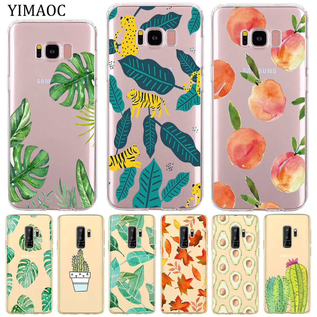 YIMAOC тропические суккуленты Листья Чехлы для мобильного телефона из мягкого