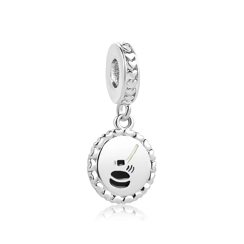 A1054 Новинка, Европейский спортивный браслет с бусинами и надписью «lucky clover love bird foot», 1 шт., Подходит для pandora, 925 браслет EL070 - Цвет: A1054