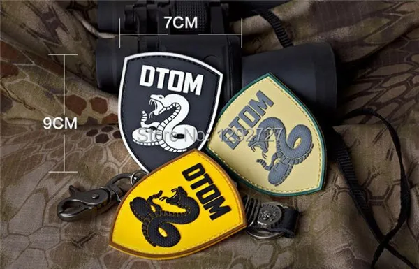 3D ПВХ DTOM don't Look on me tea вечерние Военная искусственная армейская Эмблема для кепок