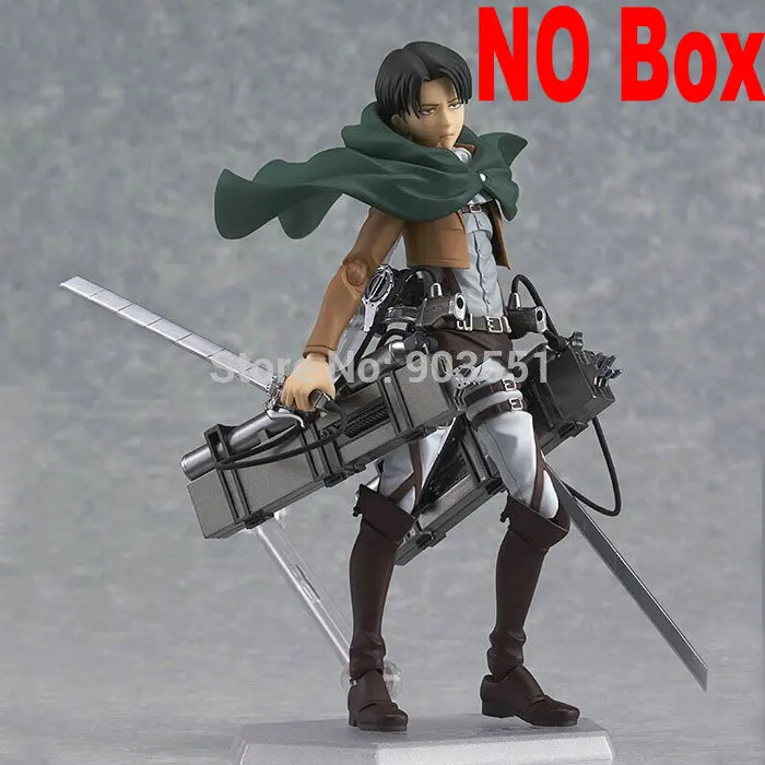Аниме атака на Титанов Леви Акерман Figma 213 сильнейший солдат человека ПВХ фигурка Коллекция Модель игрушки 2 лица - Цвет: no box