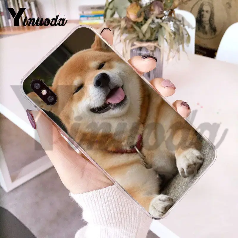1 Yinuoda Шиба ину забавная собака Coque Shell аксессуары для телефонов Чехол для iPhone 6S 6plus 7plus 8 8Plus X XS XR11 11pro 11promax - Цвет: 1
