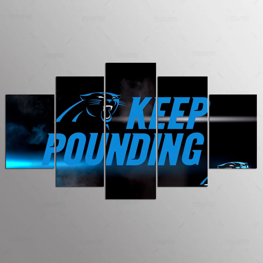 Ysdafen 5 Панель современный Carolina Panthers HD Книги по искусству печати холст стены картин