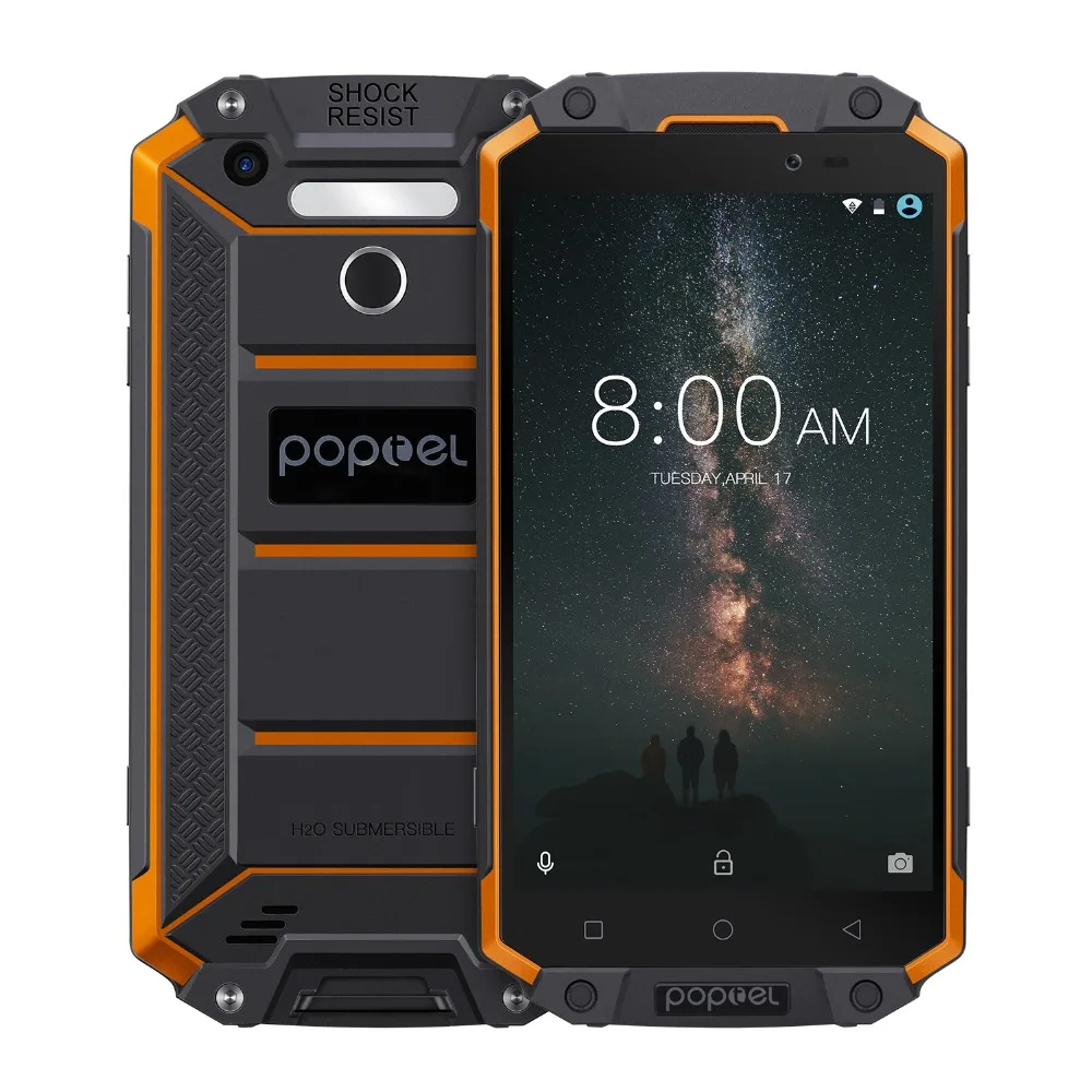 POPTEL P9000 Max 9000 мАч IP68 wateproof 5 &quotмобильный телефон FHD Android 7 0 mtk6750 восемь ядер 4 ГБ 64 13MP NFC