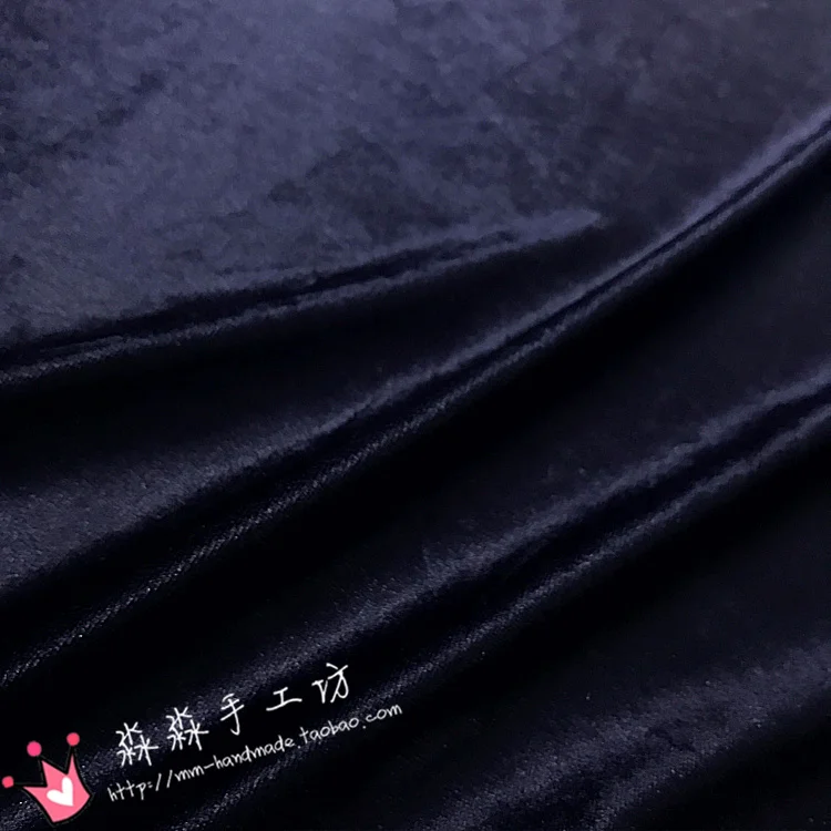 Текстильная ткань темно синего цвета постепенно меняющийся цвет мягкий бархат