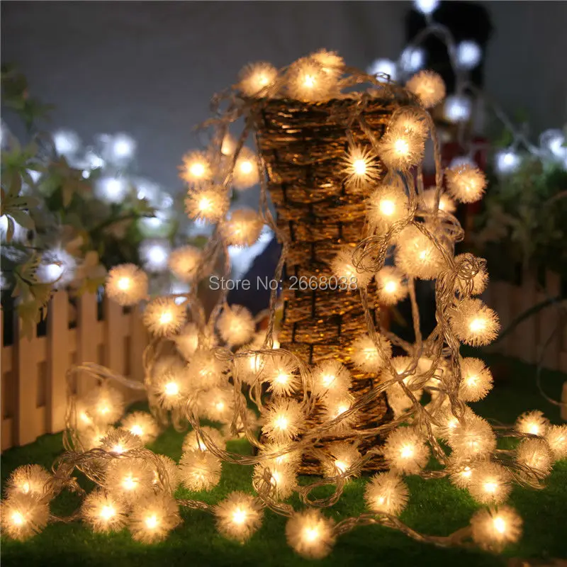

10M 100 LEDs Snow-Ball LED Outdoor Home Christmas Decorative xmas String Fairy Curtain Garlands Strip Party Lights For Wedding