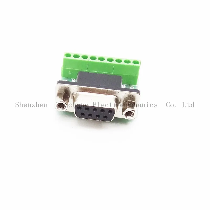 9Pin DB9 solderlessterminal женский/мужской RS232 RS485 В комплект поставки входит адаптер |