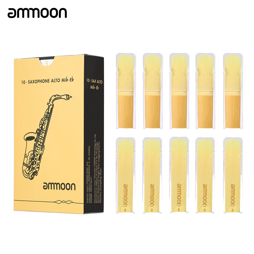 Ammoon 10 шт./кор. альт саксофон тростник традиционные сила тростника 2 5/3 0