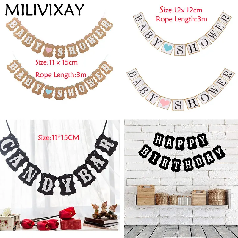MILIVIXAY конфеты бар/детский душ баннеры праздничные для дня рождения ребенка