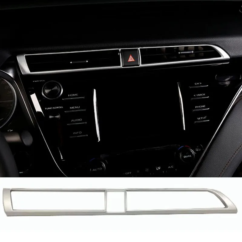 

Car styling , ABS Chrome Car Air Vent cover trim Decoration frame 1pcs Fit for Toyota Camry 2017 2018 Car Accessories