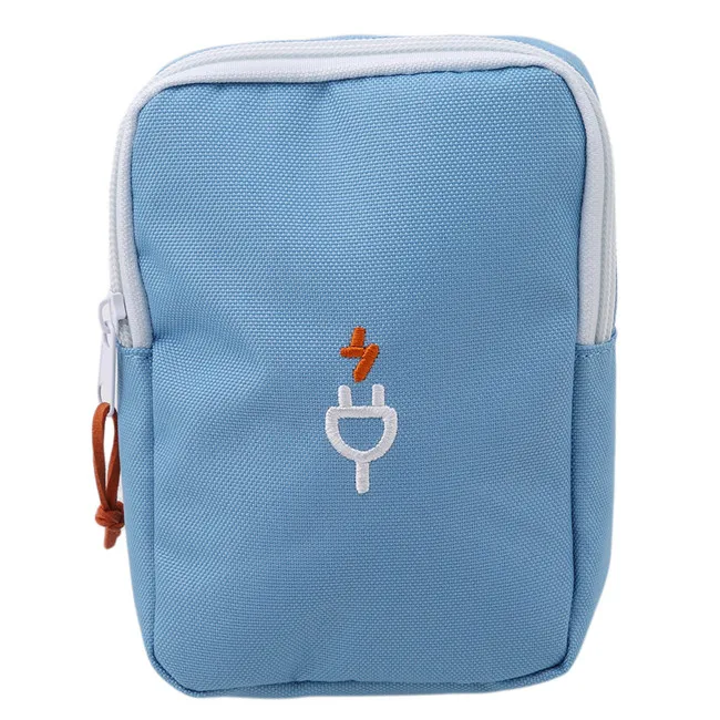 sky blue Дорожный бизнес цифровой пакет для хранения, портативные упаковочные органайзеры, Противоударная линия передачи данных, зарядное устройство, косметичка, чехол - Цвет: sky blue