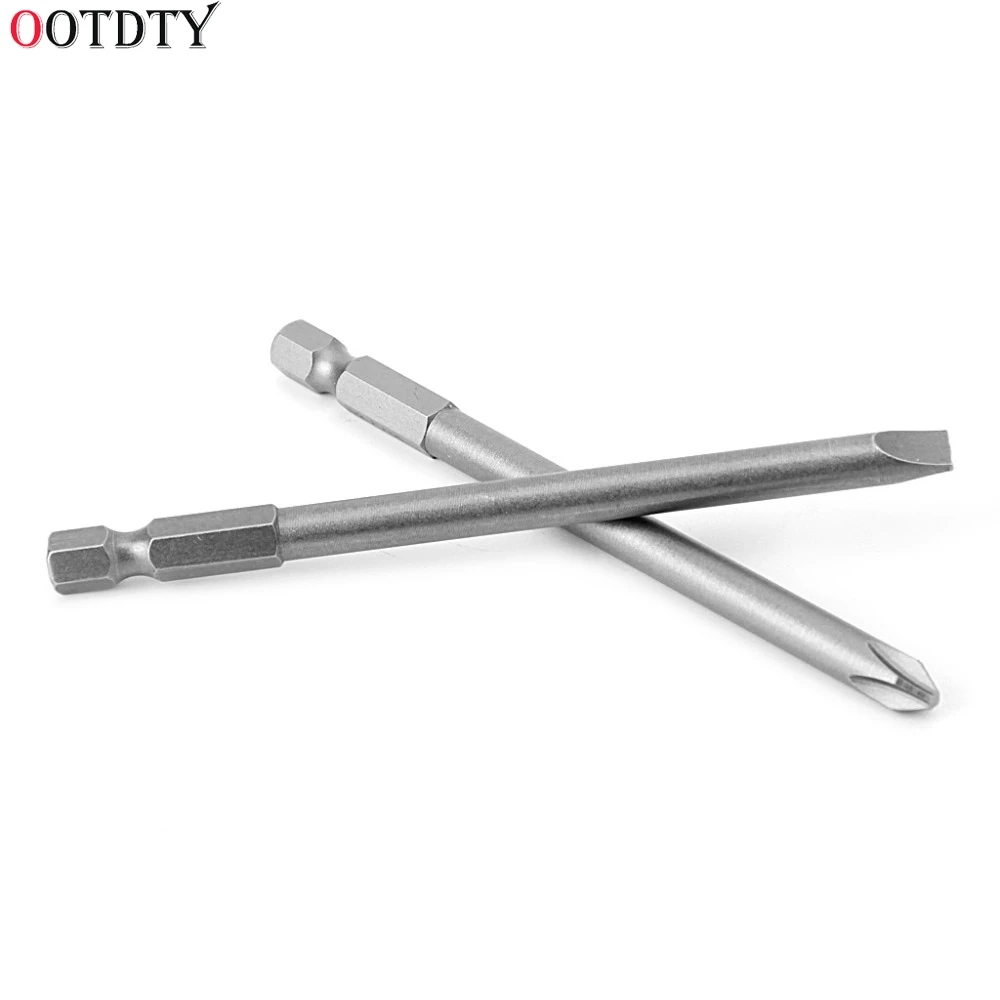10 Pcs Magnetic Slotted PH2 Screwdriver Bit S2 Steel 1/4 Hex Shank 100mm Hand Tools | Инструменты