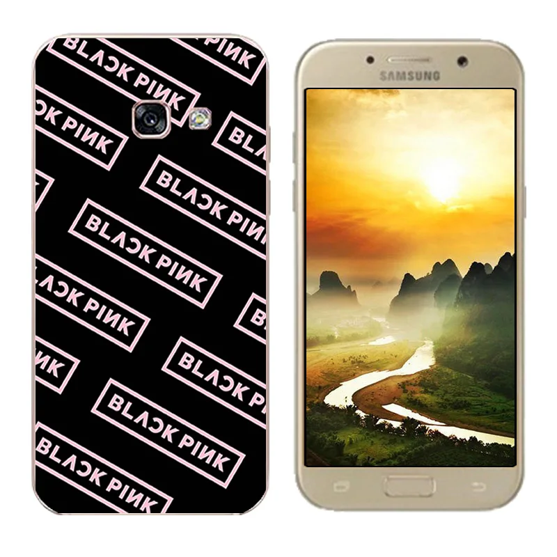 Для Samsung Galaxy A3 2017 чехол для телефона мягкий TPU силиконовый черный с буквенным