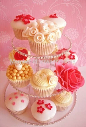 

christmas cupcake stand/3 Tier Ruffles Round Acrylic wedding cupcake stand/cooking tools