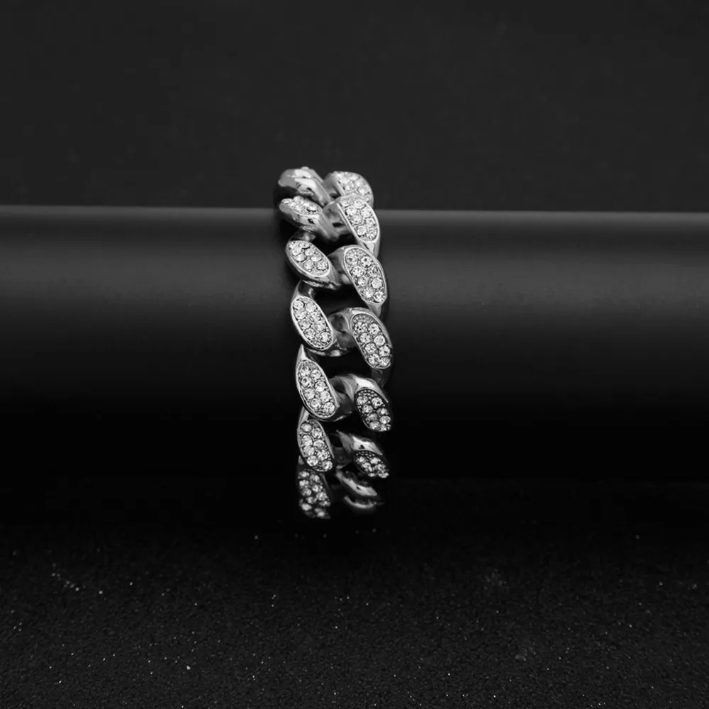 13 мм мужские роскошные стразы золотой серебряный цвет хип-хоп Iced Out шикарный