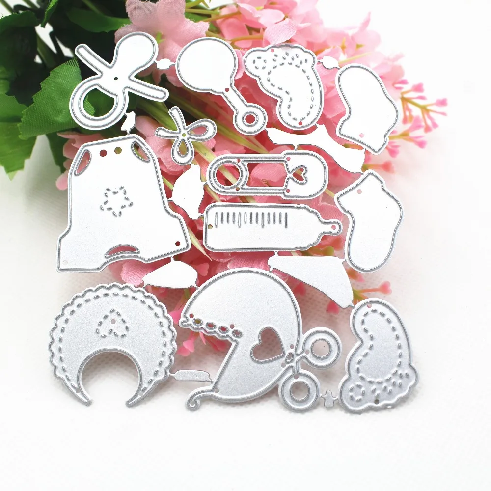 

12Pcs/ Set Cute Baby Suit Metal Cutting Dies Stencils DIY Scrapbooking Decorative Craft Photo Album Embossing Folder Paper Card