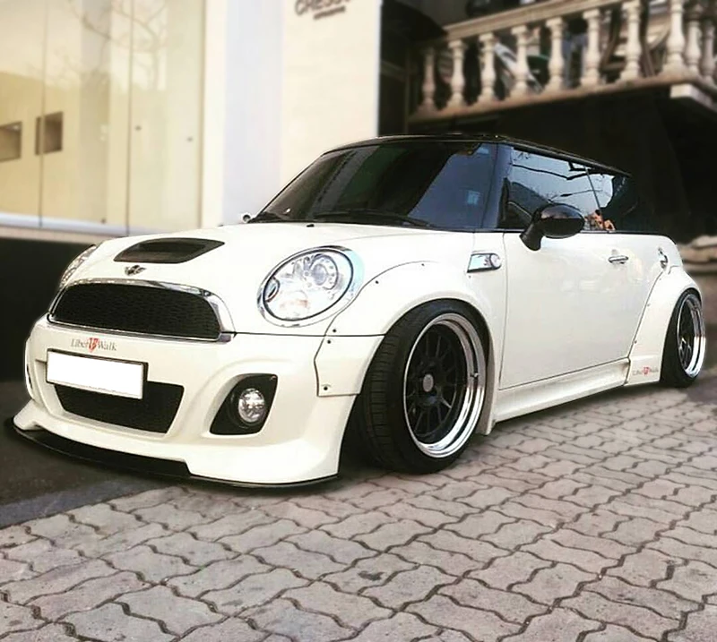 Автомобильные аксессуары для R56 Mini Cooper S на фунте Стиль FRP стекловолокно Полный широкий корпус(только 3 дверного люка) Стекловолоконный Комплект кузова