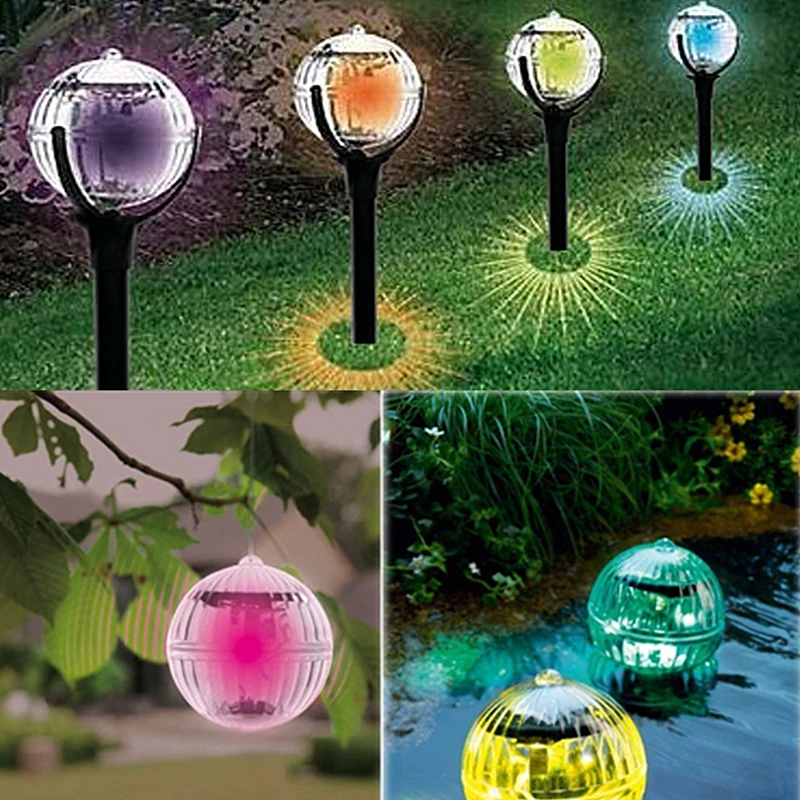 2 шт. светодиодный Солнечный свет газон для украшения сада лампа Наружное