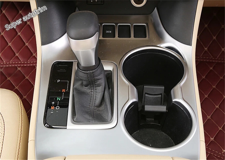 

Lapetus Matte Interior Refit Kit Fit For Toyota Highlander KLUGER 2014 - 2019 Gearbox Water Cup Holder Panel Cover Trim