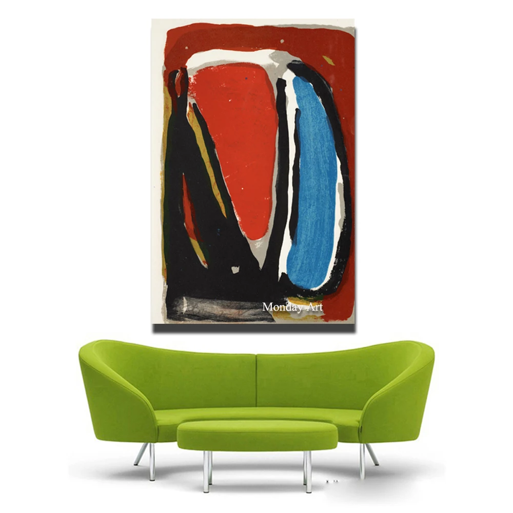 Hand Painted Quardros Abstract Oil Painting on Canvas Modern Picasso Wall Art Picture for Living Room | Дом и сад