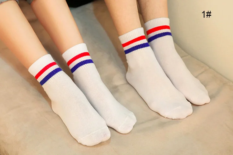 Модные Цветные хлопчатобумажные носки повседневные для девочек и мальчиков