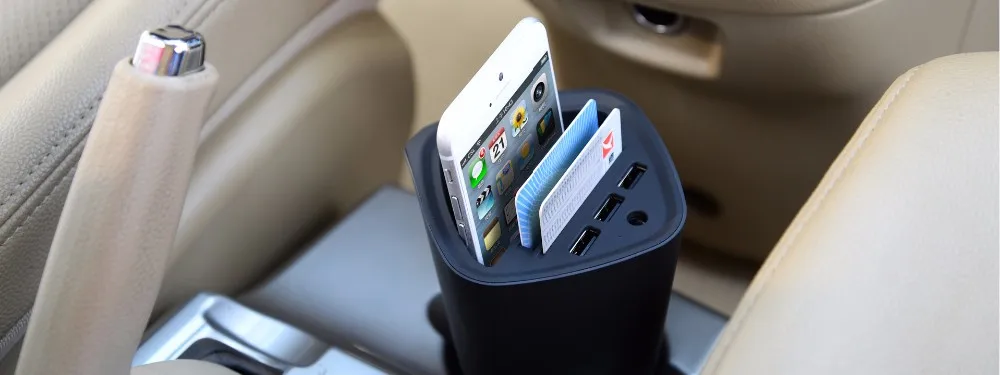 ORICO 3 порта USB Автомобильное зарядное устройство с Умной зарядкой IC дизайн чашки для Планшета Телефона USB зарядное устройство