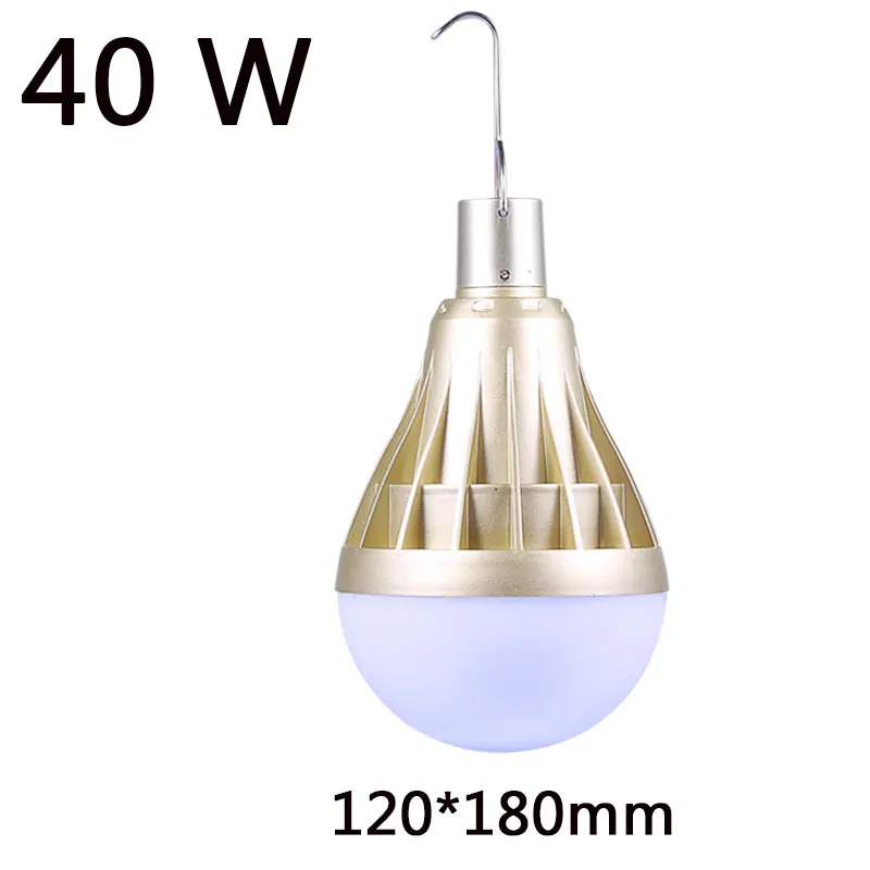 Dimmable 40W USB перезаряжаемая Светодиодный лампа аварийного освещения лампа 12 Вт 20 Вт 30 Вт 40 Вт ампулы светодиодный лампы 110 В 220 В Bombillas светодиодный домашний уличный светильник ing - Испускаемый цвет: Dimmable 40W