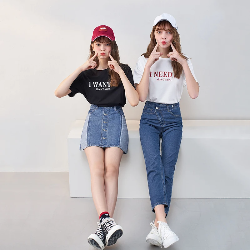 KUOSE Для женщин супер мягкий короткий рукав круглый вырез Футболка черный |