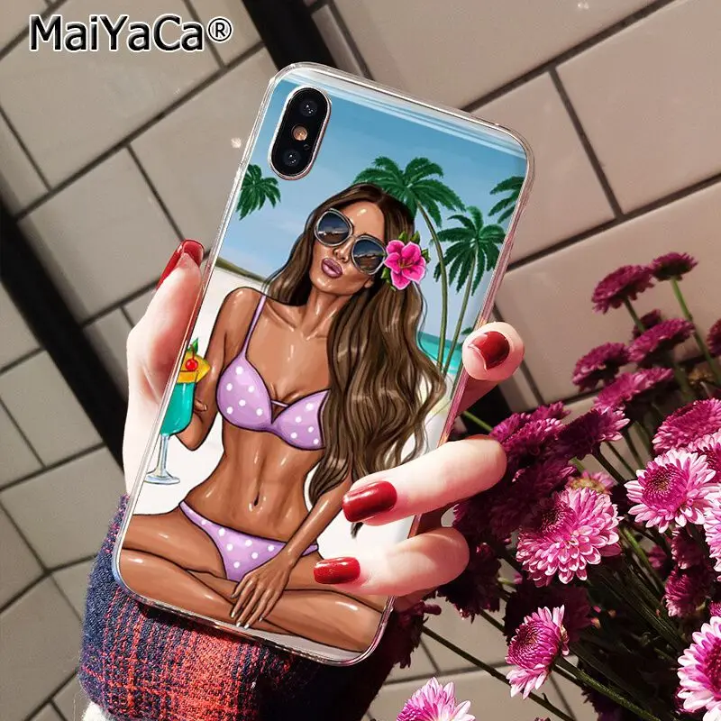 Модный Рождественский чехол для телефона принцесса девушка Босс кофе iphone 11 12 Pro