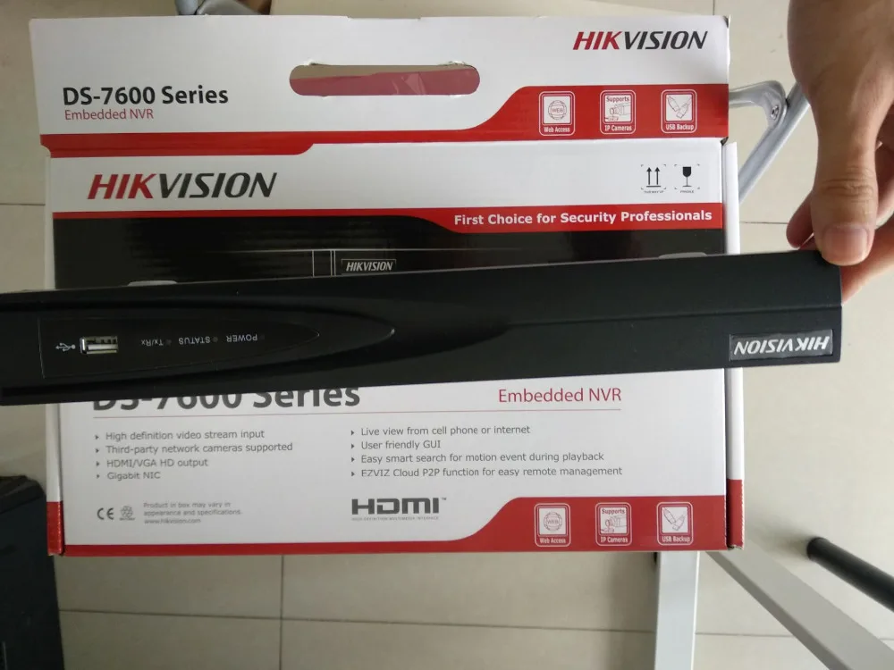 Hikvision DS-7604NI-K1/4 P 4CH 4 k NVR с 4 портами POE, H.265 встроенный Plug& Play сетевой видеорегистратор POE до 8MP