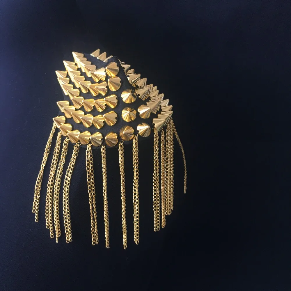 Ручная работа A99 epaulette ювелирные изделия кисточкой большое плечо брошь погоны/погоны Шипы/escapulario Блейзер аксессуары/булавка