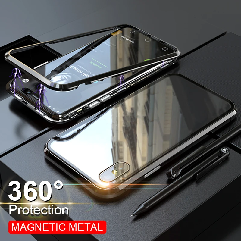 Роскошный Магнитный чехол с полной защитой на 360 градусов для XiaoMi Mi 9 SE 8 Lite Xiaomi RedMi