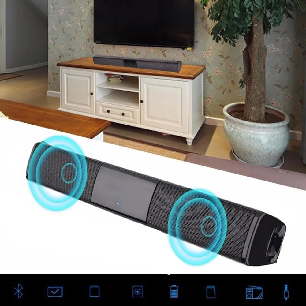 Беспроводной Bluetooth динамик Портативный ТВ Саундбар 10 Вт большой мощности HIFI