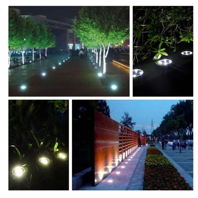 

Solar LED Lawn Light Warm/Cool White Ground Lamp Waterproof Buried/Garden/Landscape Channel Outdoor Lighting