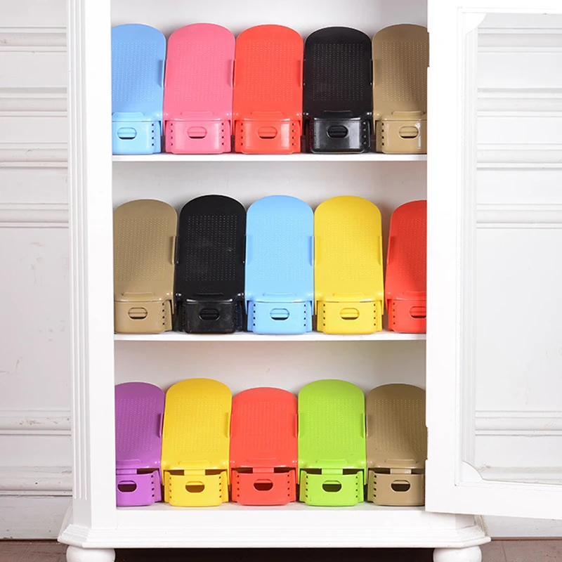 10 шт. Простая Регулируемая двойная подставка для обуви портативный толстый