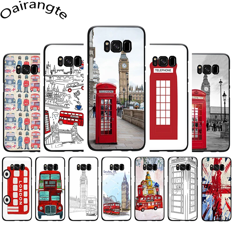Лондонский автобус Англия телефон Мягкий чехол для телефона с изображением