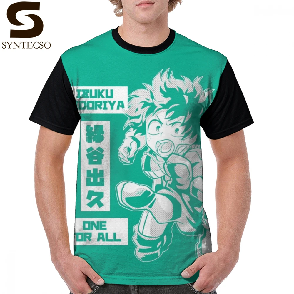 Мой герой Академии футболка My-Izuku Midoriya Летняя одежда размера плюс 100 полиэстер