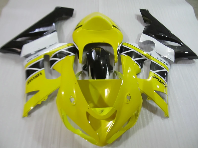 

Aftermarket body parts fairing kit for Kawasaki ninja ZX6R 05 06 yellow white black fairings set ZX6R 2005 2006 NW26