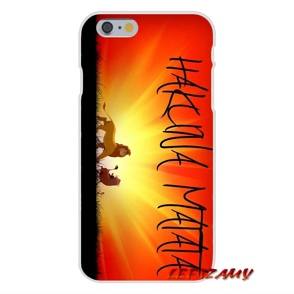 Чехол для мобильного телефона iPhone X XR XS MAX 4 4S 5 5S 5C SE 6 6S 7 8 Plus ipod touch comic The Lion King Hakuna Matata