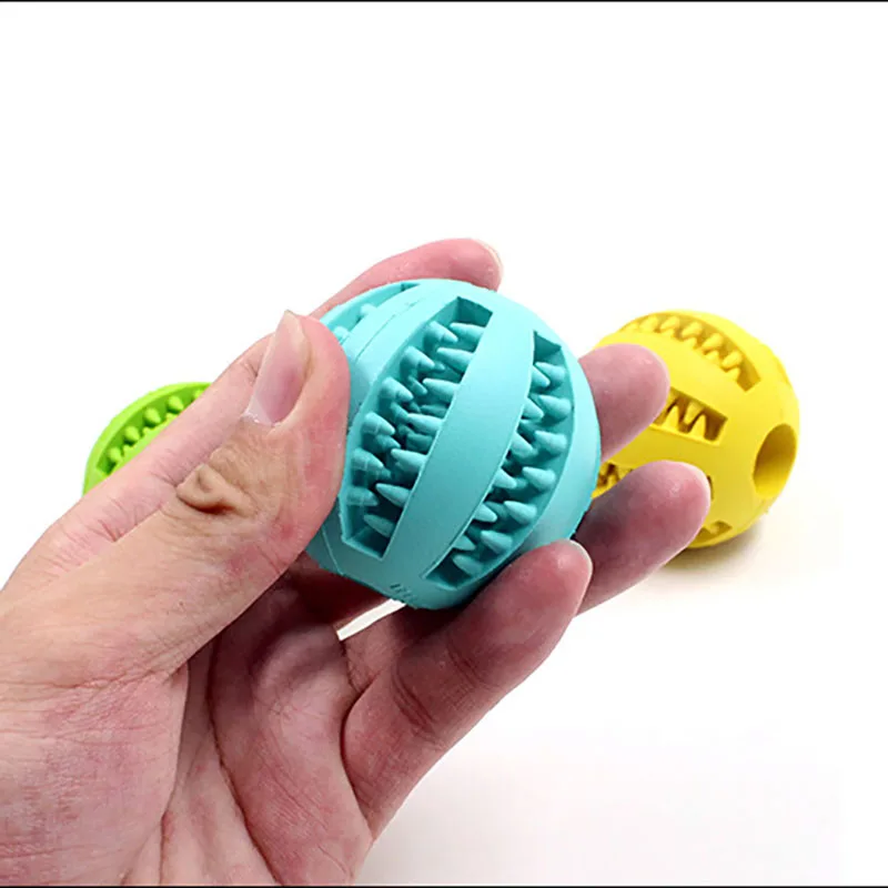 5/7 cm ElasticityTeeth Ball Dog Chew Toys Pet Cat Puppy Tooth Cleaning Balls For Dogs Toy Interactive Rubber | Дом и сад