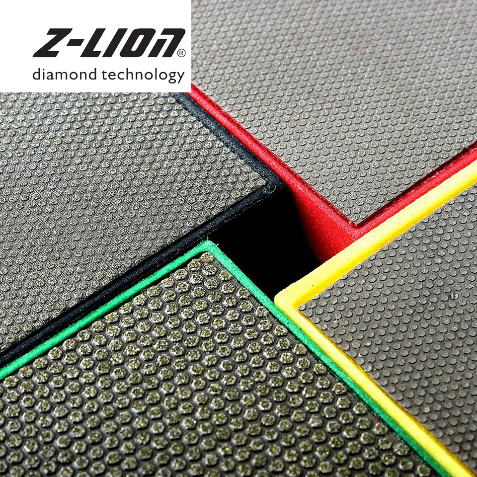 Z-LEAP 60/120/200/400 Алмазный губка для ручной полировки шлифовальный для Стекло камень Мрамор 95x55 мм пеновое на подкладке
